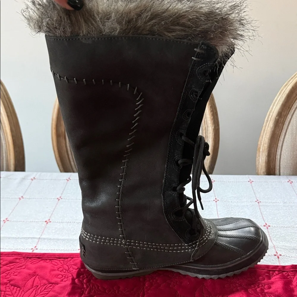 Sorel Cate the Great Black Women's Winter Boots Size 10 - Picture 4 of 9